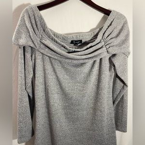 Morgan Lily Off The Shoulder Gray Sweater Size XL